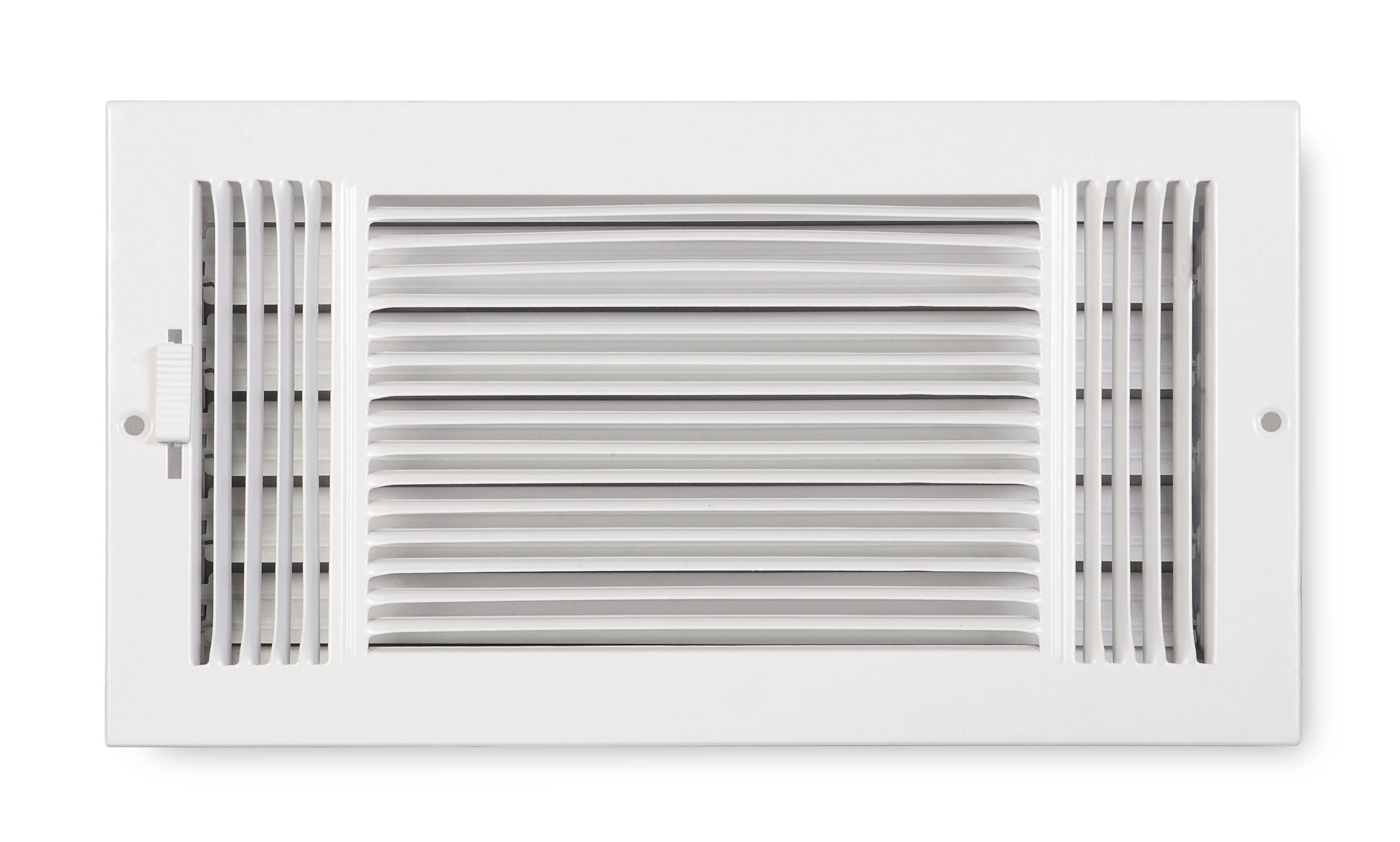 10 x 4 Accord Ventilation ABSWWH2104 Sidewall/Ceiling Register with 2-Way Design Duct Opening Measurements White